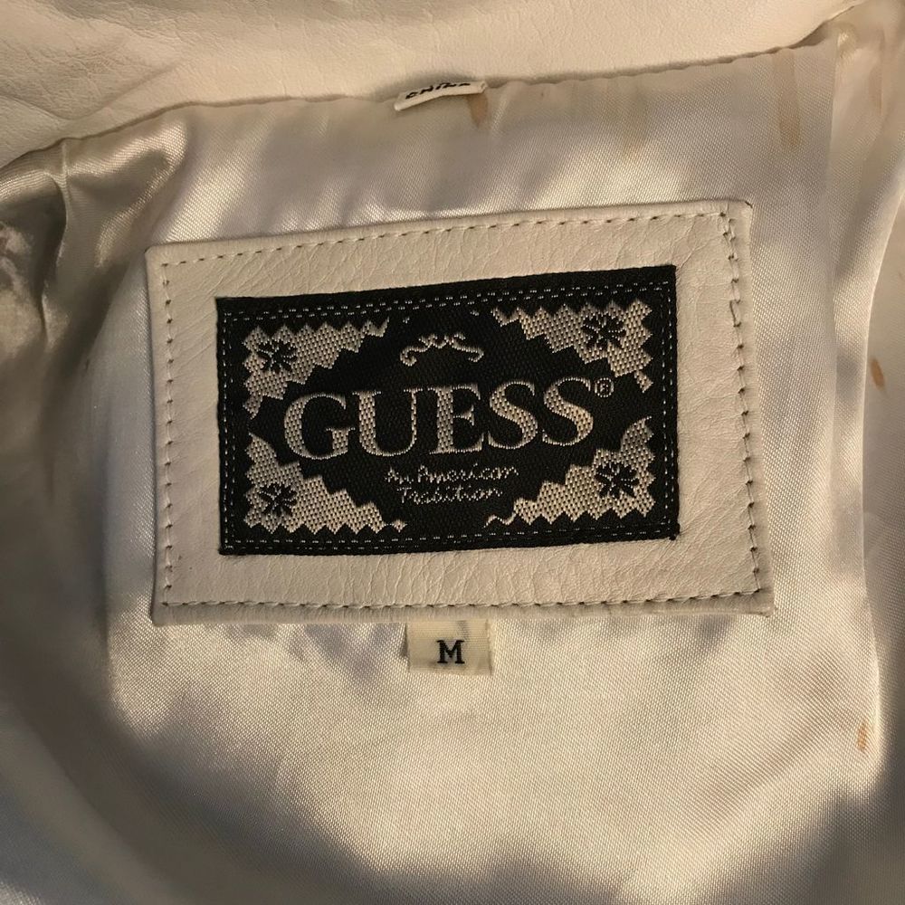𝅺vintage GUESS 80’s Leather Jacket Rare Find - Picture 10 of 10